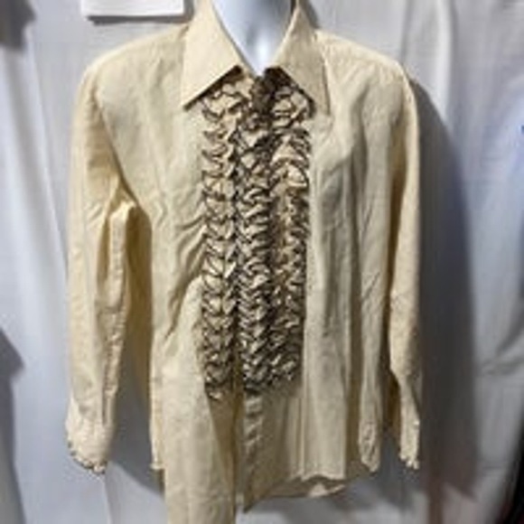 Vtg 70's After Six Baby Green and Tan RUFFLED Tuxedo Prom Bundle =2 total - Picture 8 of 12